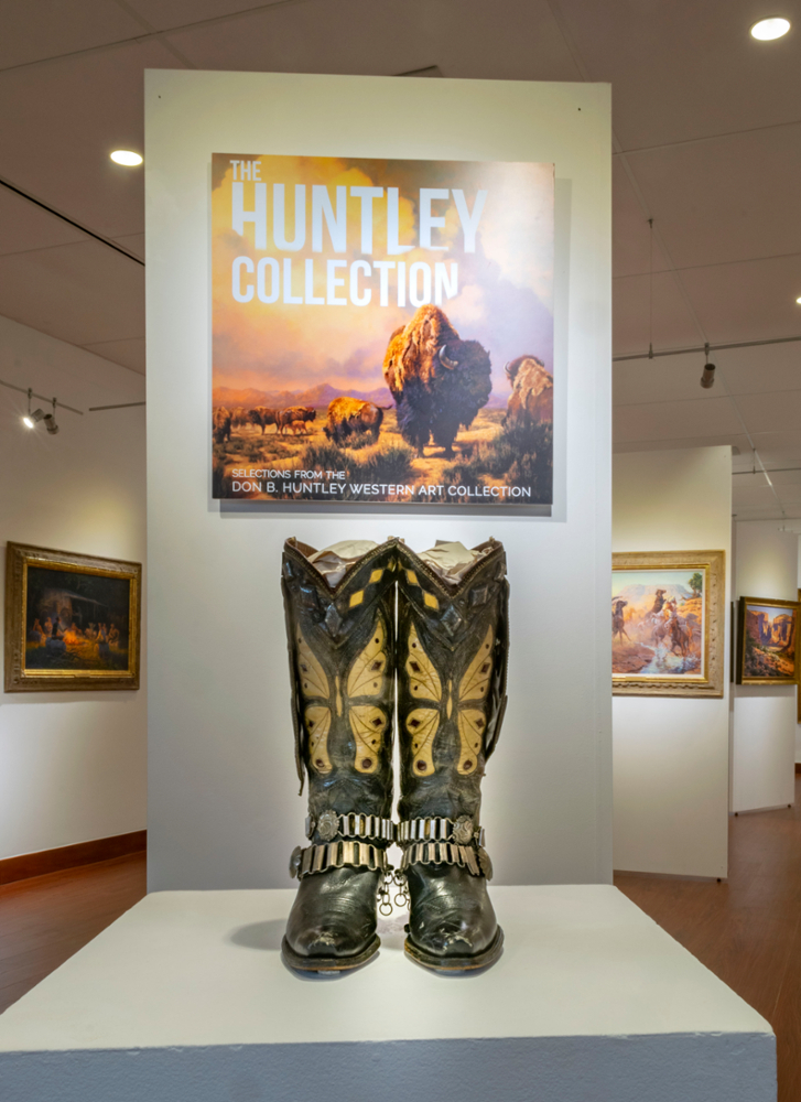 Entrance and Title wall installation with boots