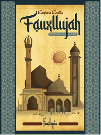 Weathered Poster of Taj Mahal inspired building named Fauxllujah