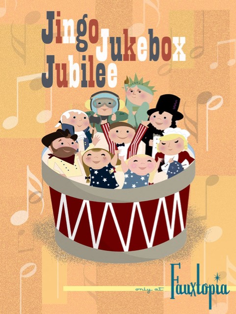 Poster for The Jingo Jukebox Jubilee show in Fauxtopia