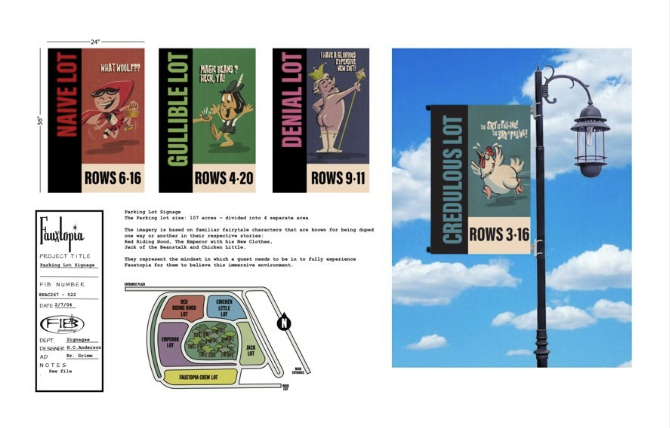 Image of parking lot signage design examples and information