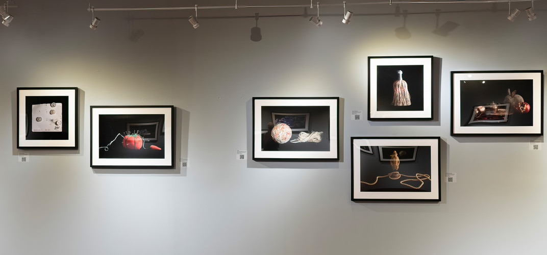 installation view with a few of Jane Szabo framed pictures