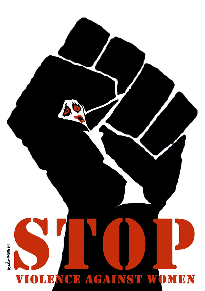 "Stop Violence Against Women" by Michel Kichka
