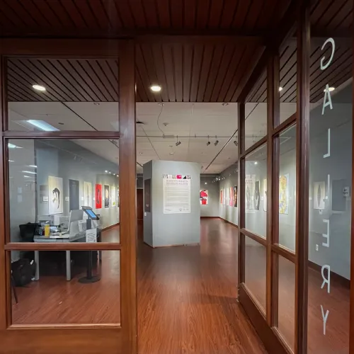 Front entrance of the Huntley Gallery.