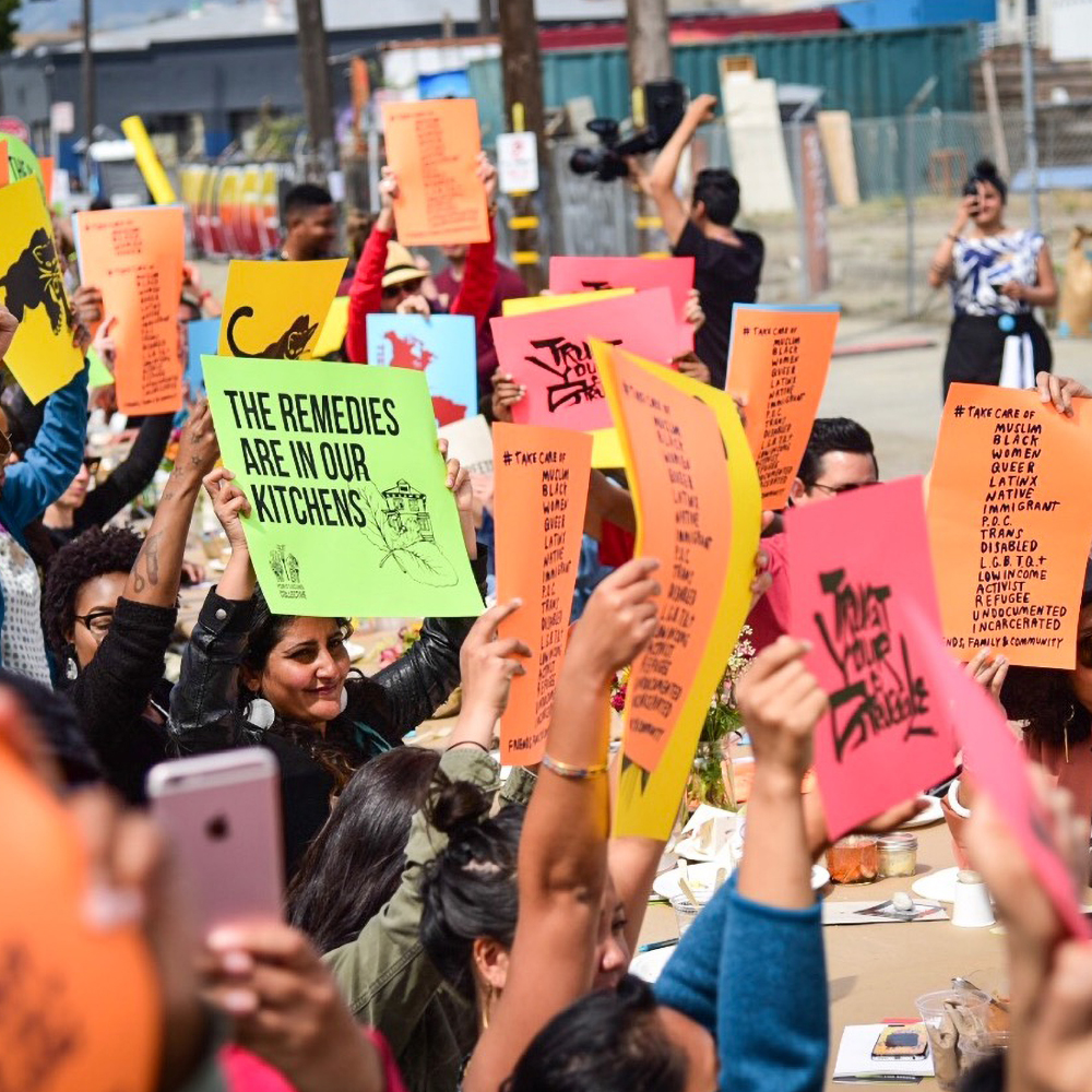 People's Kitchen Collective "To the Streets!" 500 person free community meal, West Oakland, California, 2018. Photo Credit: Brooke Anderson