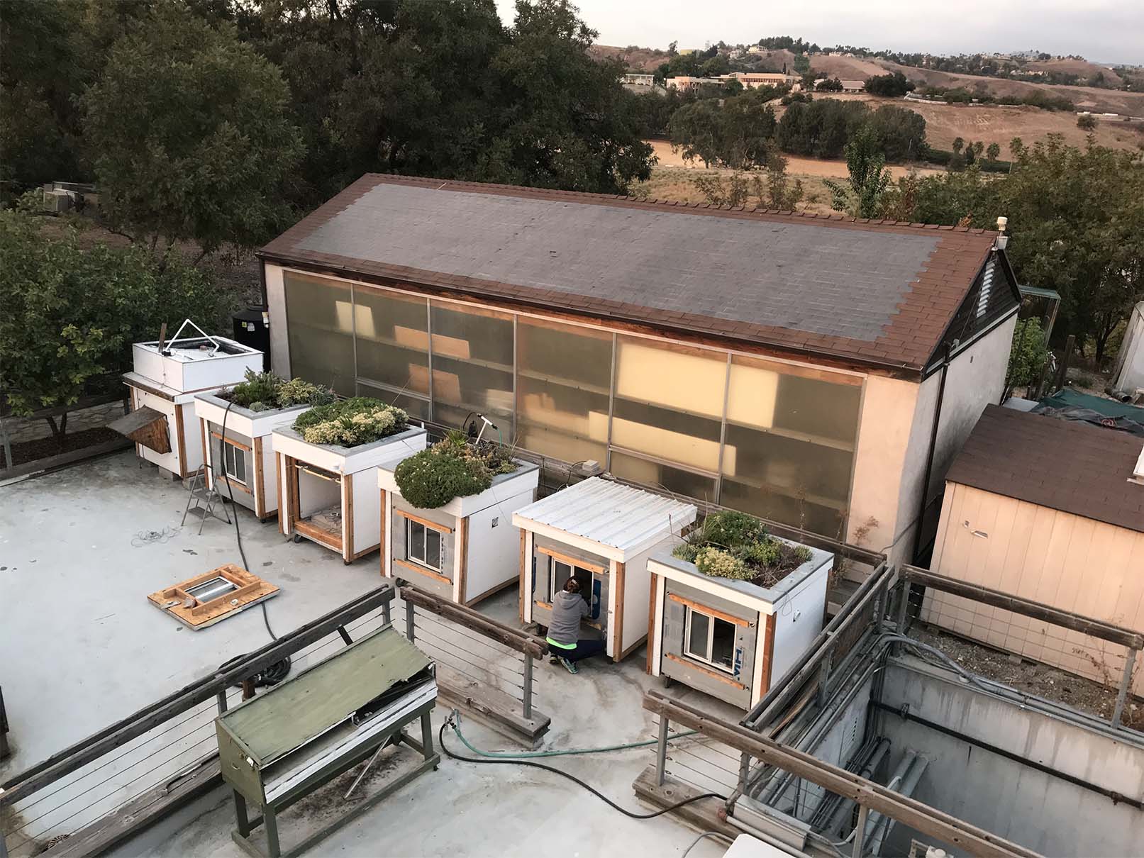 Lyle Center Green roof system integrated with radiant cooling