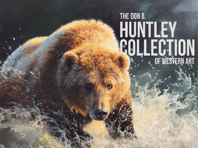 Huntley Logotype featuring an artwork from the collection
