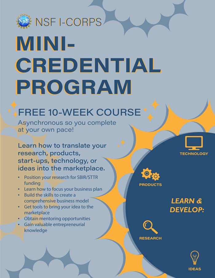 NSF I-Corps Free Mini 10 Week Credential Program