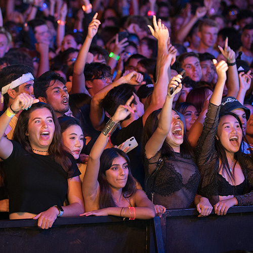 Students attend the yearly Bronco Fusion concert