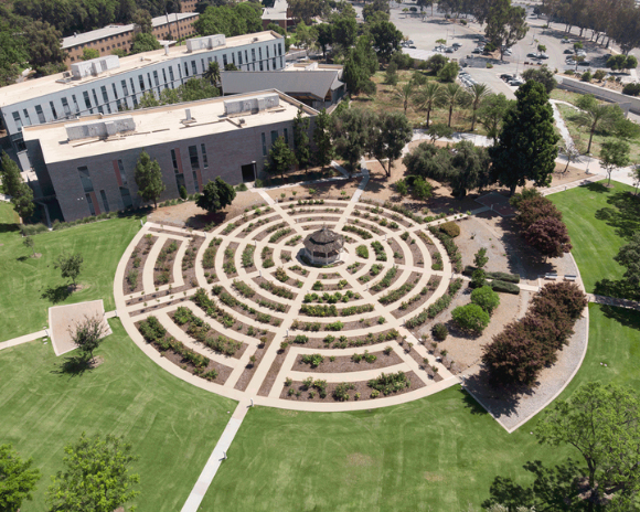 Aerial view of the Rose Garden