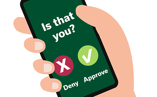 illustration of a multi-factor-authentication app