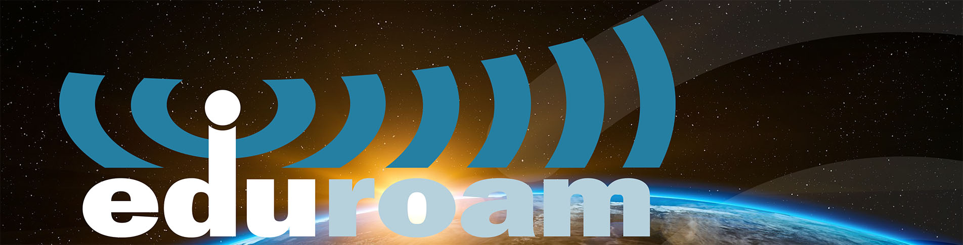 eduroam logo above earth