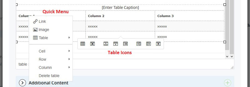 Cascade table editing