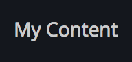 my content button