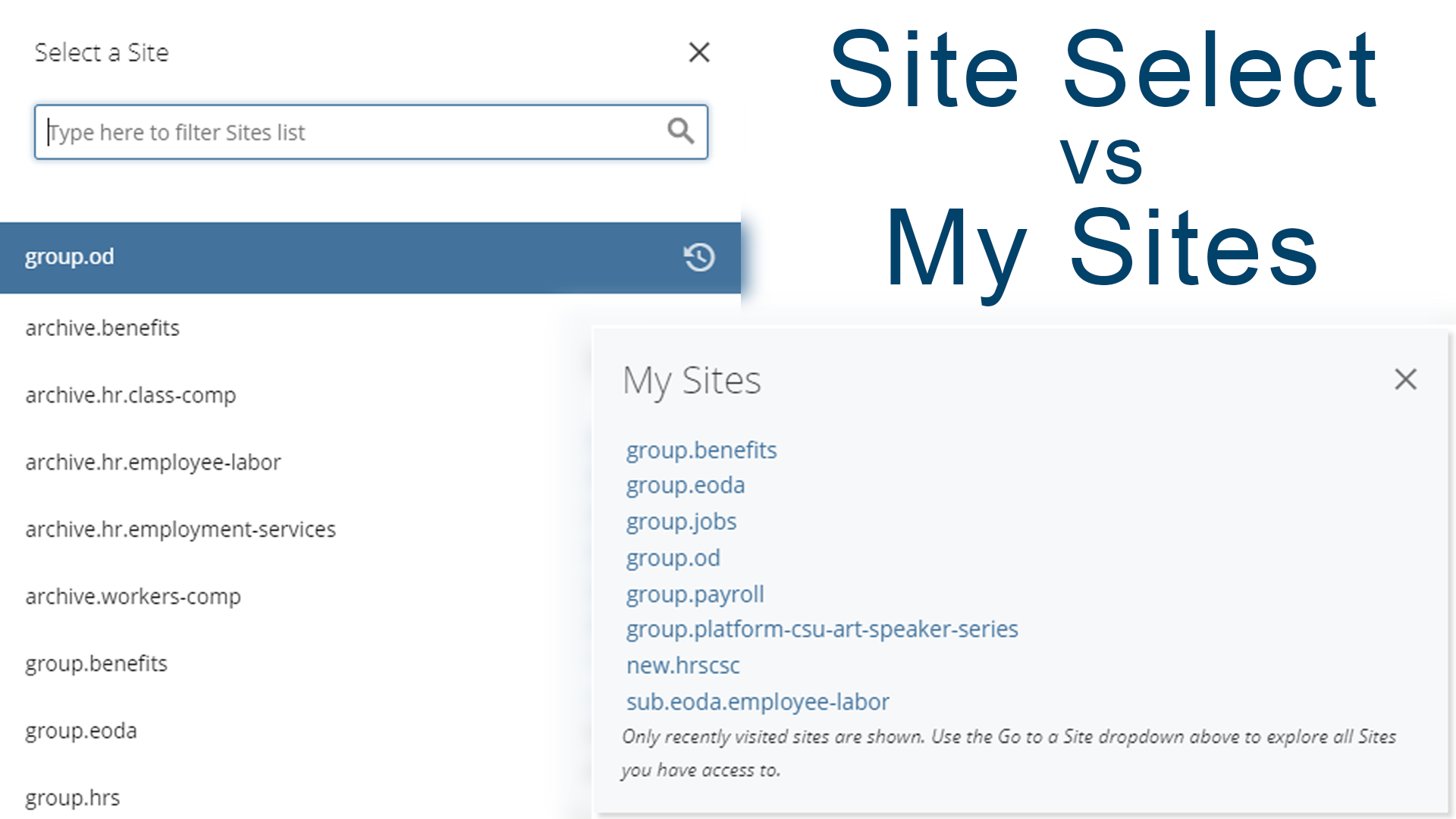 site select vs my sites image