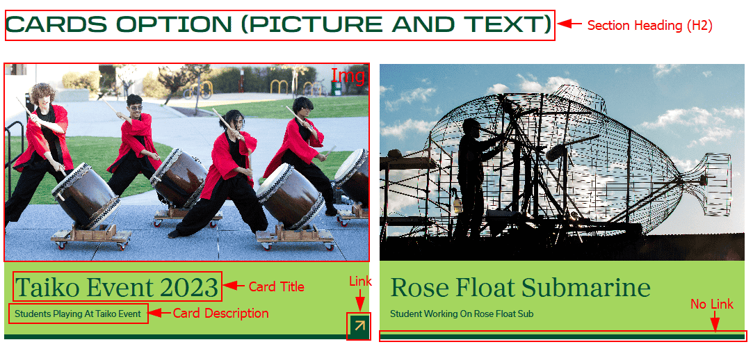 Cards Option 2 View