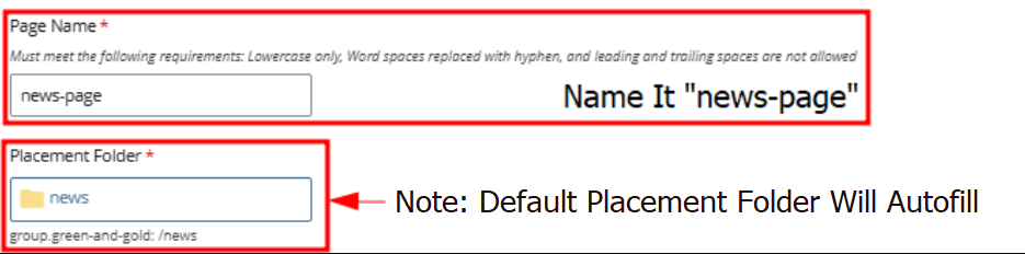 news folder autofill