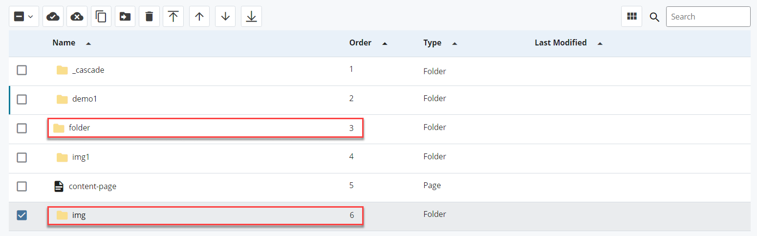 Rearranged folders. 'Img' folder is now order number 6 instead of number 3