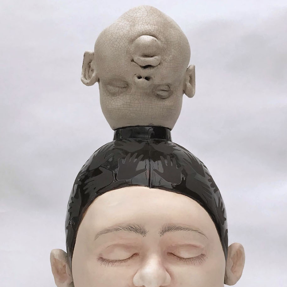 Sabrina Weld Feldman, Whenever Her Mother Turned Her Head, 2019. Ceramic. 23.5 x 14 x 14” Courtesy of the artist. Whenever Her Mother Turned Her Head