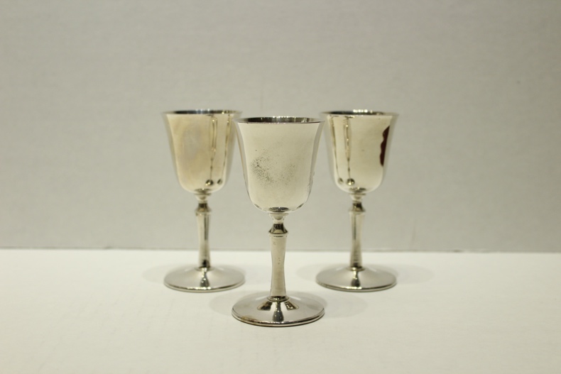 Small Silver Goblets piece.  navigate down for further details