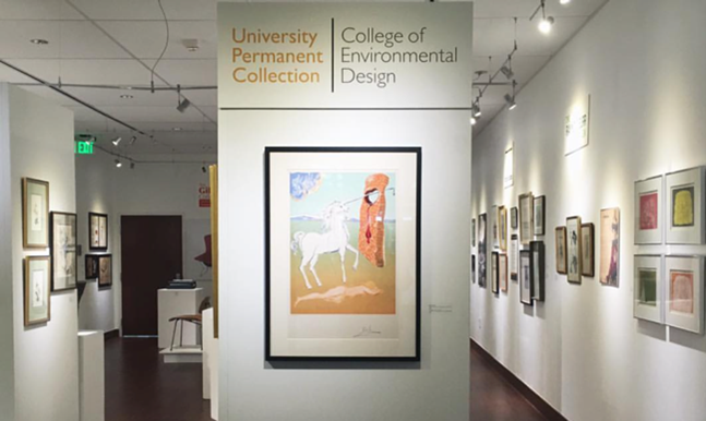 the Huntley Gallery hosted the first University Permanent Collection. navigate down for further details