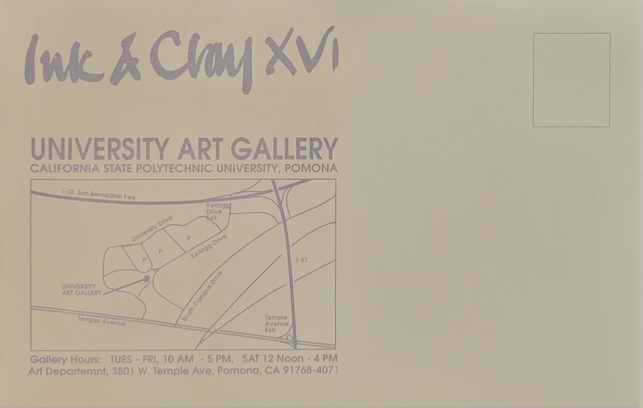 Thursday, January 11, 1990 - 7:00 PM to 9:00 PM Opening Reception: Ink & Clay 21