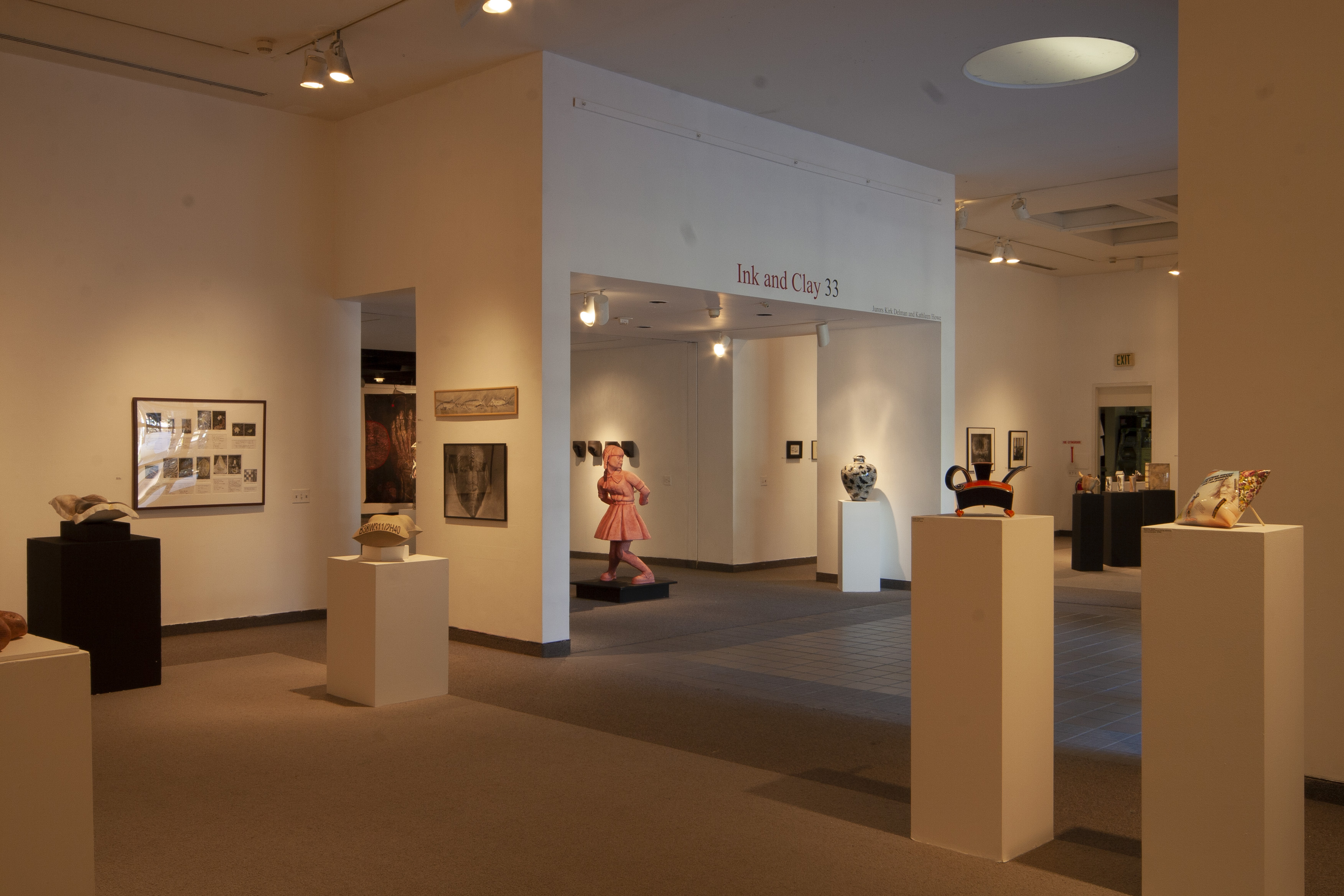 Installation View, Front East Gallery, Ink & Clay 33 Exhibition, Jan. 18, 2007 to Feb. 24, 2007