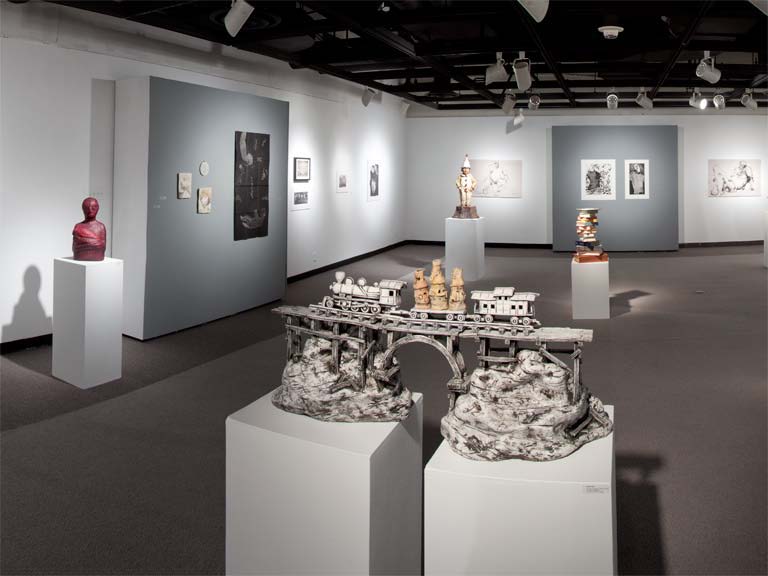 Installation View, Back Gallery, Ink & Clay 37  Exhibition, Mar. 17, 2011 to Apr. 19, 2011.