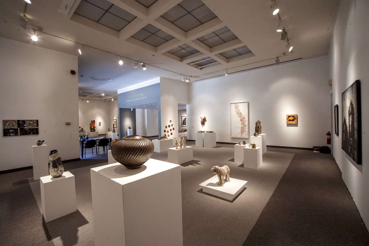 Installation View, Front West Gallery, Ink & Clay 38  Exhibition, Mar. 15, 2012 to Apr. 27, 2012.