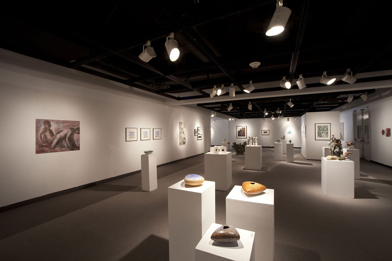 Installation View, Back of Gallery, Ink & Clay 38  Exhibition, Mar. 15, 2012 to Apr. 27, 2012.
