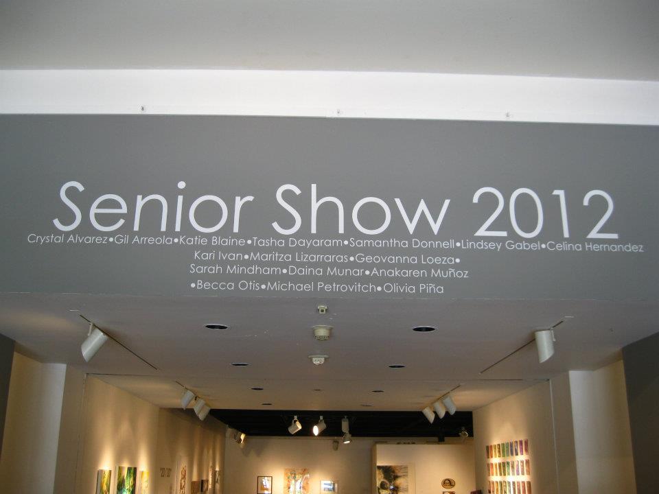 Installation View, Title Wall, The Senior Show & 2D/3D Exhibition, May 16 - June 9, 2012.