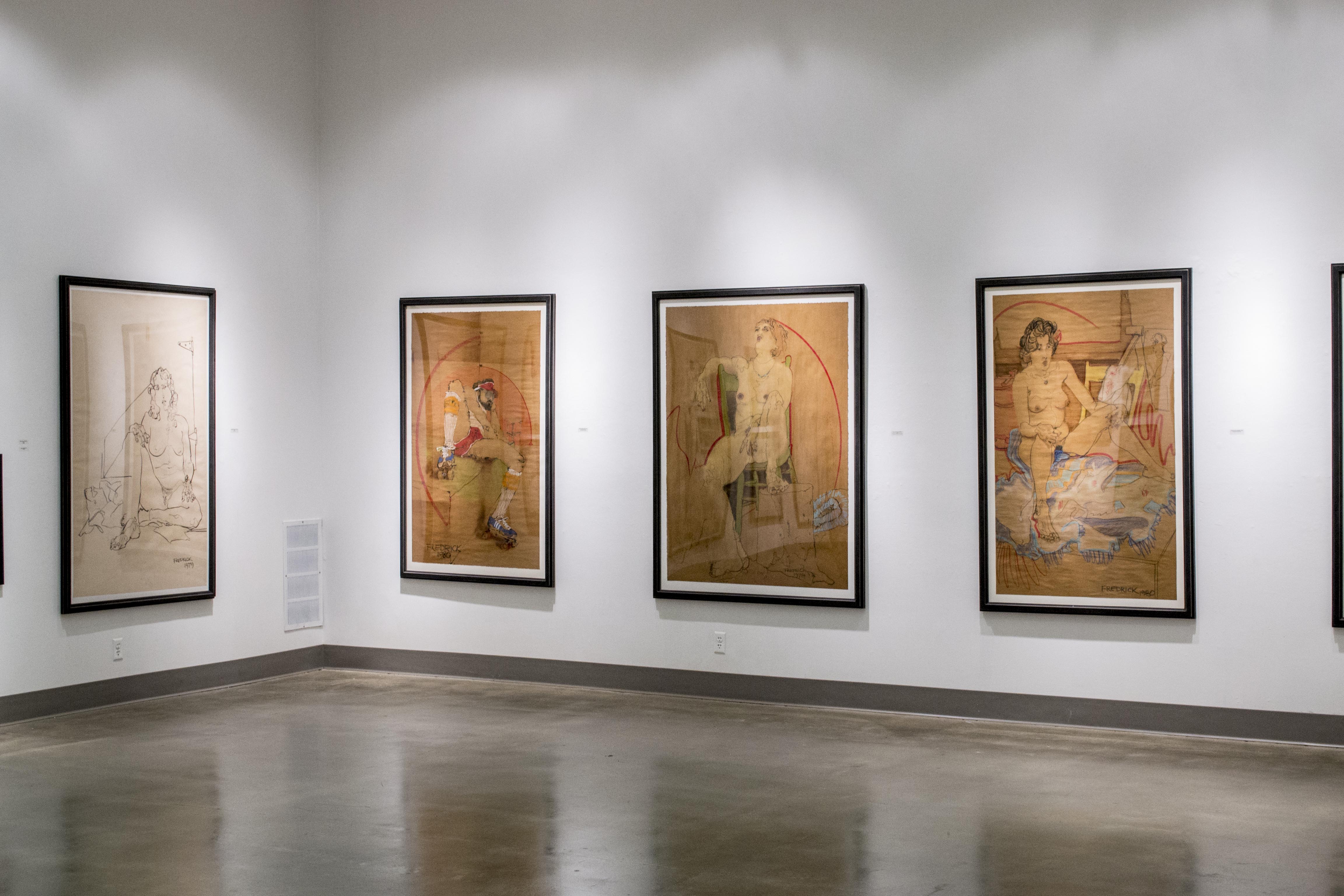 Installation View, Front West Gallery, Charles Fredrick Retrospective Exhibition, Nov. 7, 2019 to Dec. 21, 2013.