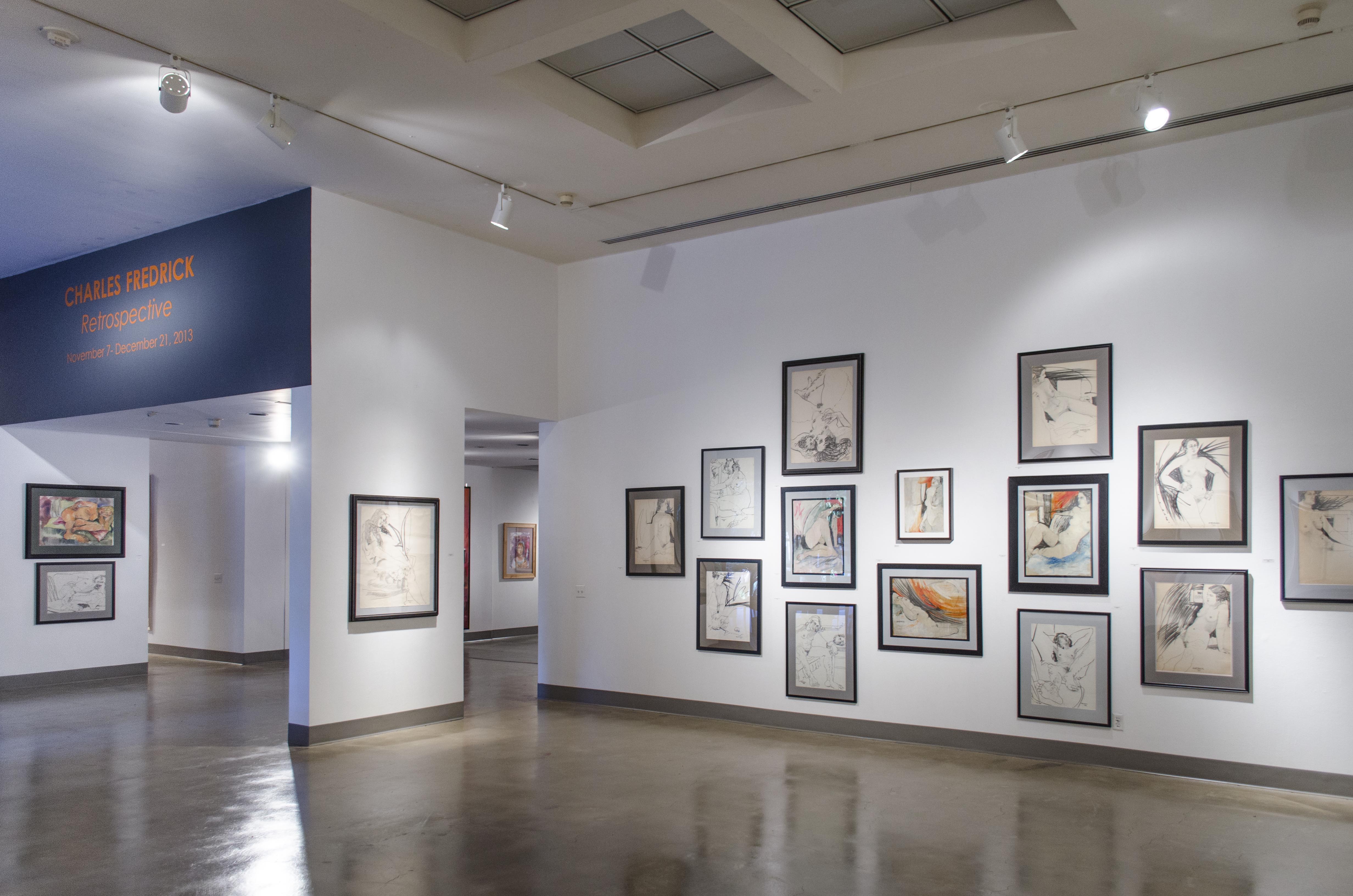 Installation View, Front West Gallery, Charles Fredrick Retrospective Exhibition, Nov. 7, 2019 to Dec. 21, 2013.