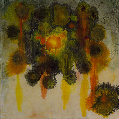 Kerry Kugelman "Ohne Titel 113" abstract colorful circles.