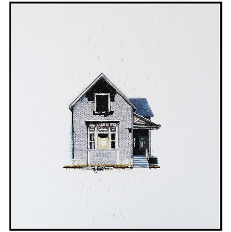 A small house on a white background.