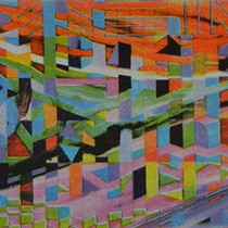 Chris Warot, "2000" abstract colorful geometric shapes.