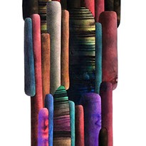 Jim Zver, "September Collage #6" abstract colorful piece.