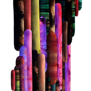 Jim Zver, "September Collage #8" abstract colorful piece.