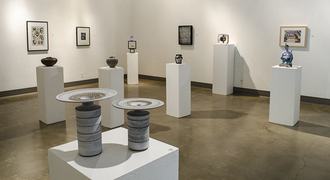 Installation View, Front Gallery, Ink & Clay 39 Exhibition, Sept. 14, 2013 to Oct. 26, 2013.