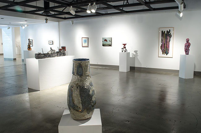 Installation View, Back Gallery, Ink & Clay 39 Exhibition, Sept. 14, 2013 to Oct. 26, 2013.