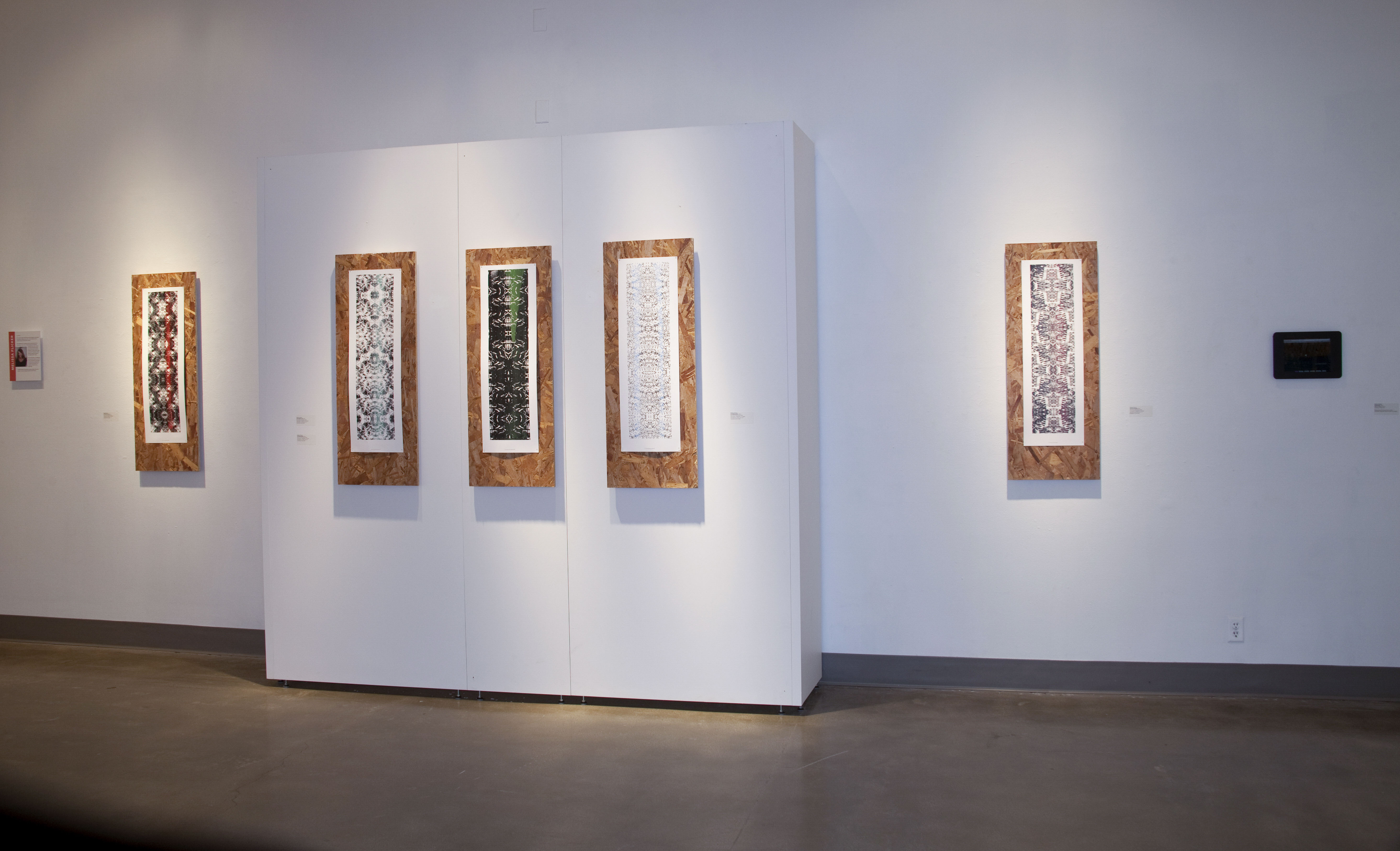 Installation View, Front West Gallery, Art Faculty Show 2014 Exhibition, Nov. 10, 2014 to Dec. 13, 2014.