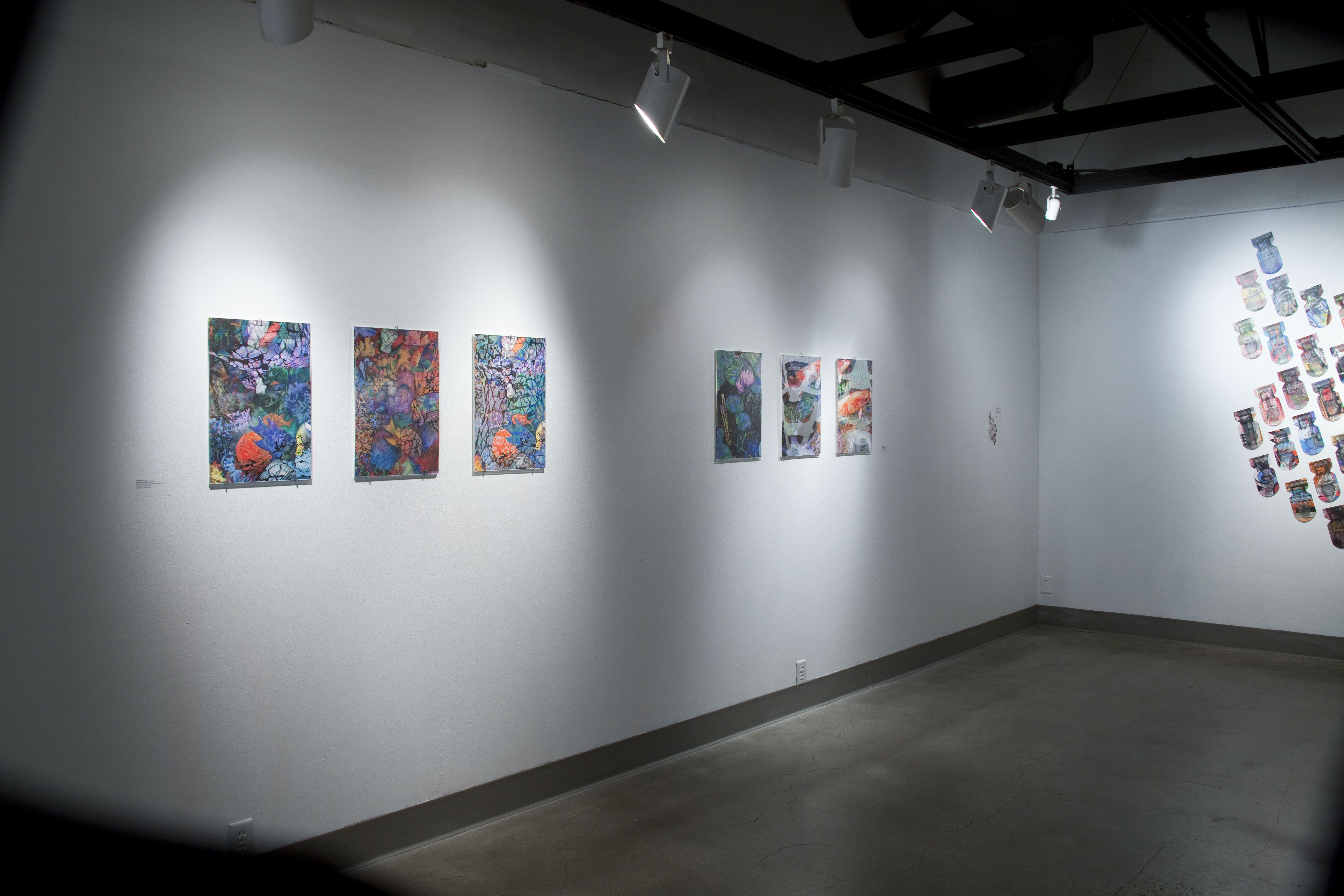 Installation View, Back Gallery, Art Faculty Show 2014 Exhibition, Nov. 10, 2014 to Dec. 13, 2014.