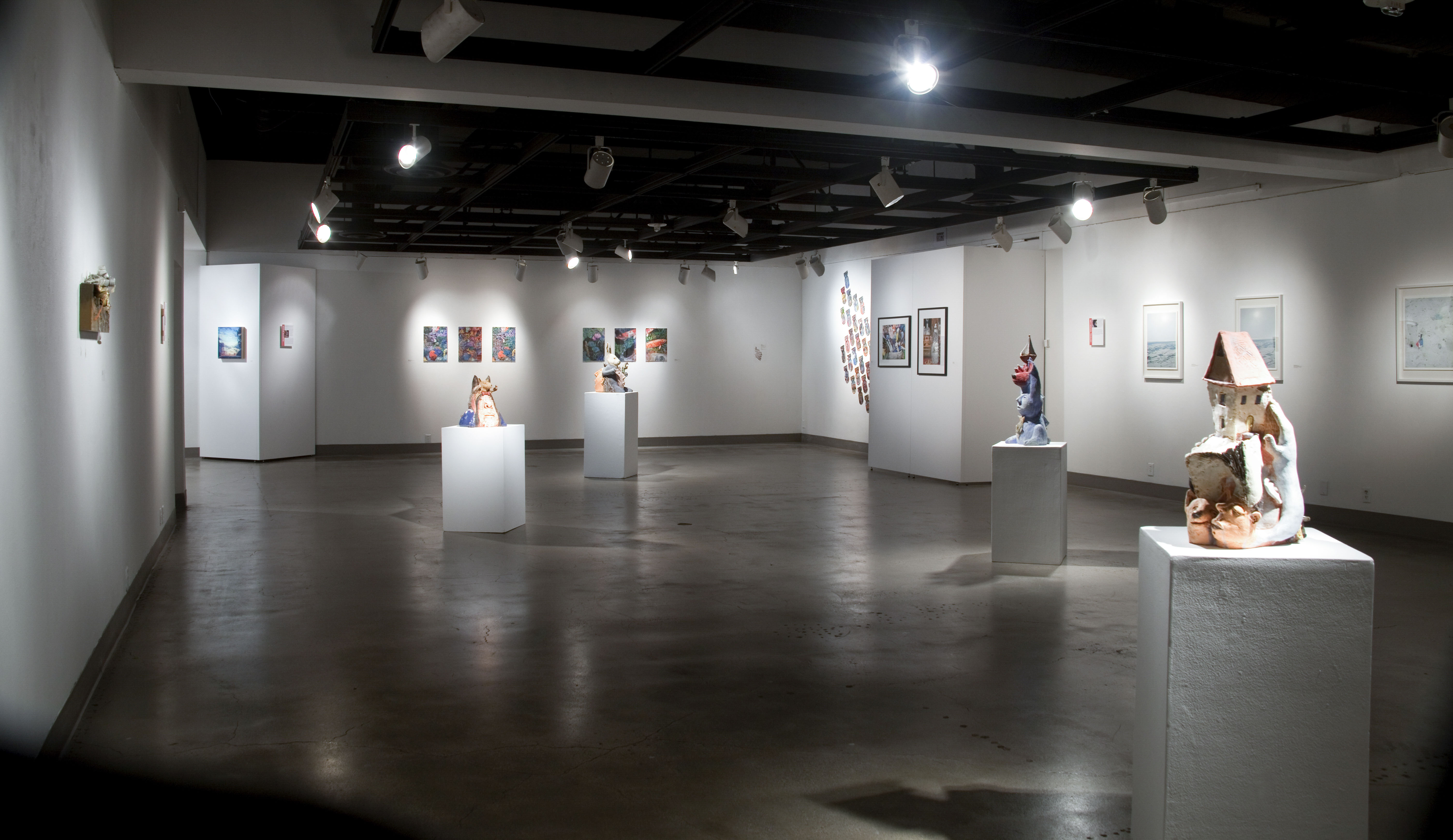 Installation View, Back Gallery, Art Faculty Show 2014 Exhibition, Nov. 10, 2014 to Dec. 13, 2014.