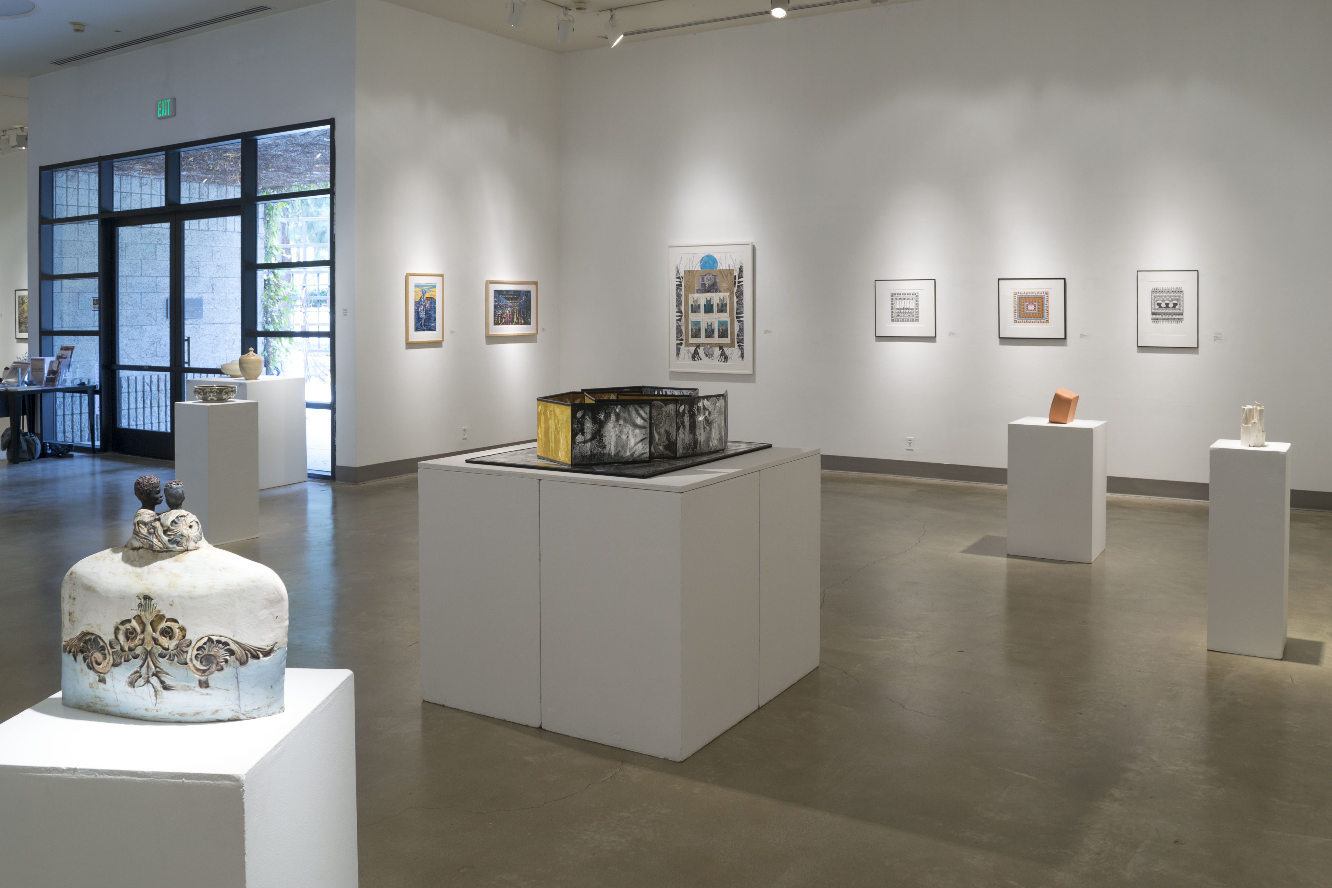 Installation View, Front East Gallery, Ink & Clay 40 Exhibition, Sept. 13, 2014 to Oct. 23, 2014.