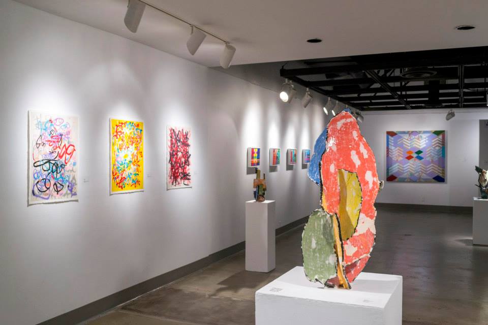 Installation View, Corridor of Gallery, Tom Decker, Sandra Gallegos, Ann Isolde & Richard OsakaExhibition, Mar.8, 2014 to Apr.19, 2014.