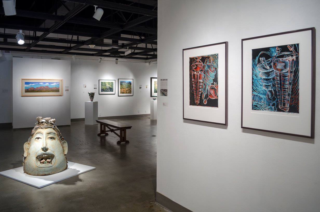 Installation View, Corridor of Gallery, Ink & Clay 41 Exhibition, Sept 19 - Oct 29, 2015.