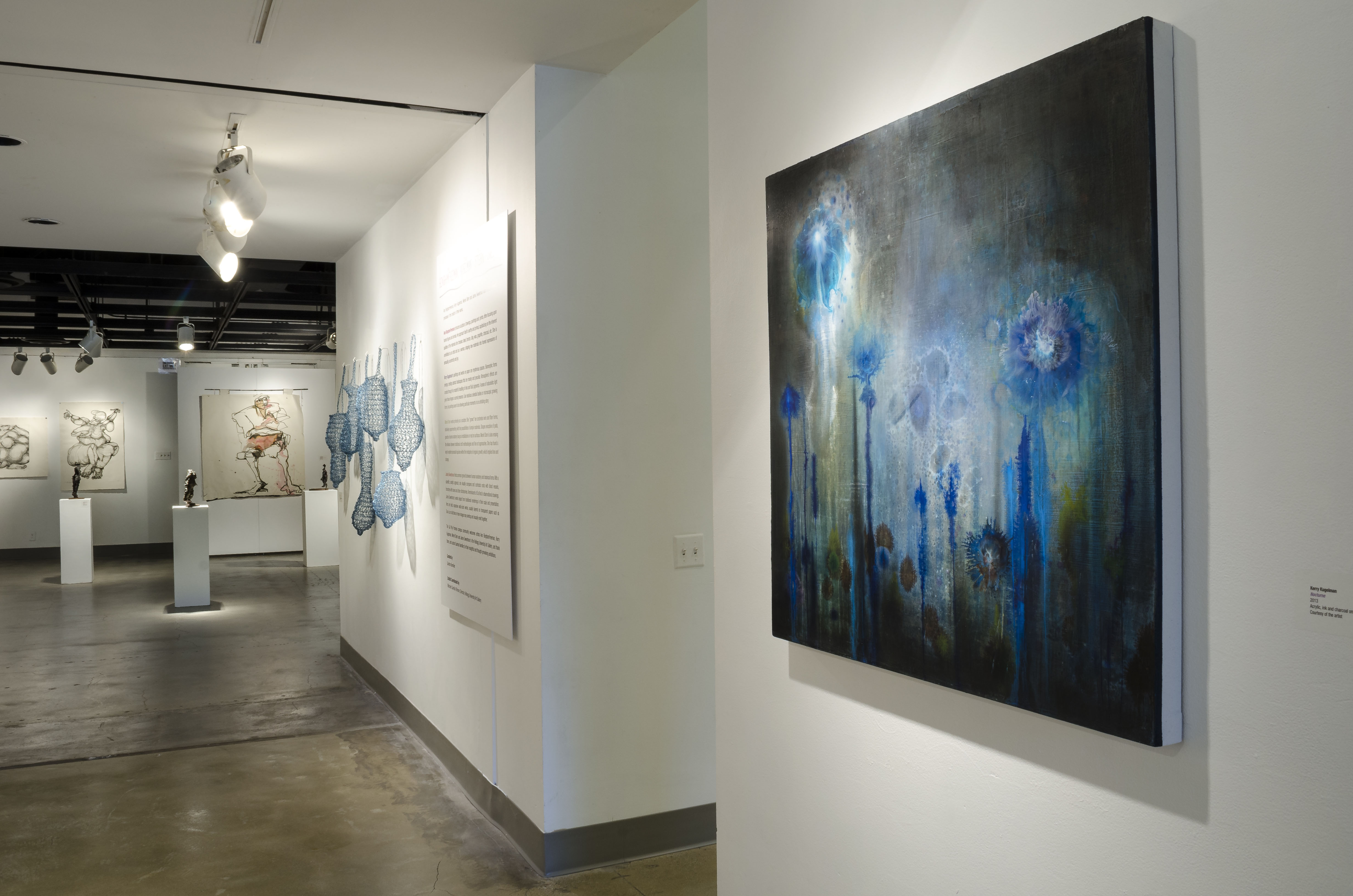 Installation View, Corridor of Gallery, Ann Bingham-Freeman, Kerry Kugelman, Meriel Stern & Jamie Sweetman Exhibition, Jan 11 - Feb 22, 2014.