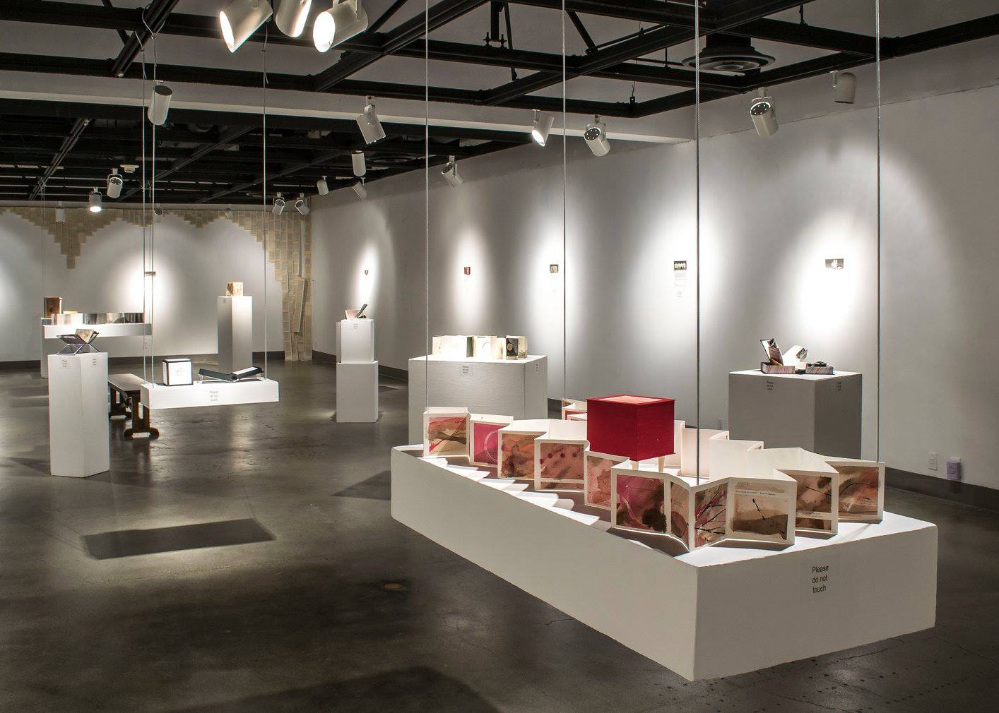 Installation View, Back Gallery, VESSEL: The Guild of Book Workers (a Traveling Exhibition), Nov. 30, 2015 to Jan. 30, 2016.