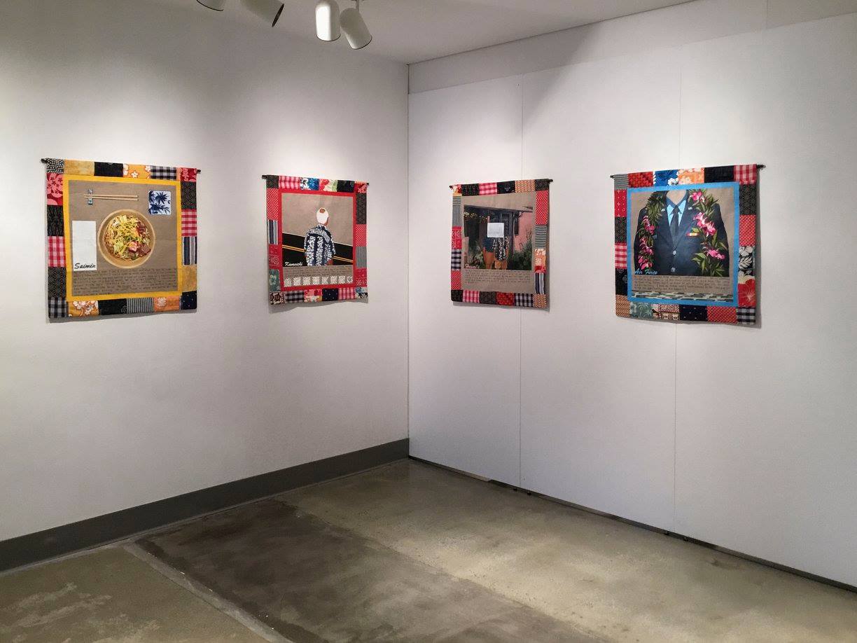 Installation View, Corridor of Gallery, Transnational Lives in Motion: The Art of Laura Kina and Viet Le, Exhibition, Aug. 22, 2019 to Nov. 21, 2019.