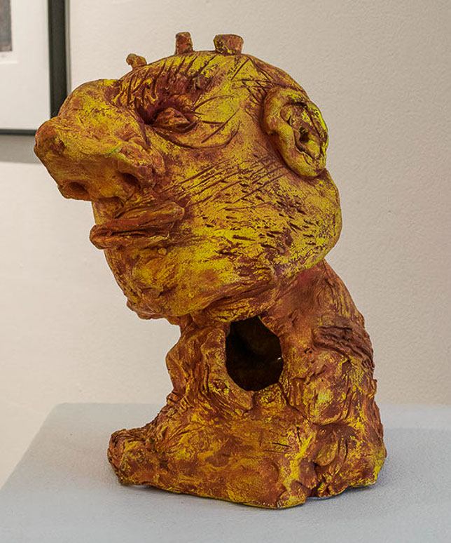 Head 6 Series, 2016-2017 clay, patina 14 x 11 x 11” Courtesy of the artist