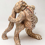 Reluctant Surrender, 2016 ceramic, oil glaze, wire 18 x 18 x 16” Courtesy of the artist